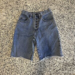 Vintage Pepe Candy Jean Shorts Womens 7/8Cut Off Button Fly Original Denim